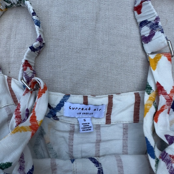 Anthropologie Current Air Los Size S Rainbow and White Tank Top - Picture 9 of 9
